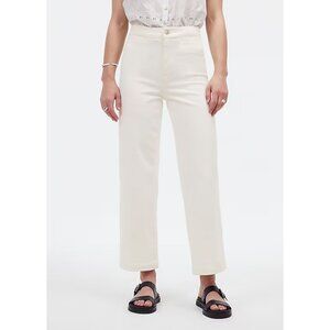 Madewell Cream Wide Leg Jeans
